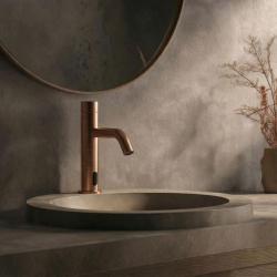 Waterevolution Flow Robinet électronique de lavabo avec senseur infrarouge fonctionnant à baterie Cuivre T110ECPE