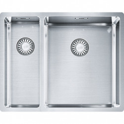 Franke Bolero plus R12 BXX 260 BR 1.5 évier un bac et demi en inox sous plan, à fleur de plan ou en surface 127.0455.331