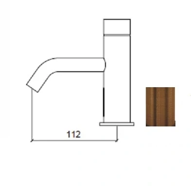 Robinet électronique pour lavabo Waterevolution Flow infrarouge 230 volts PVD cuivre T110EECPE