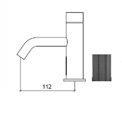 Robinet électronique pour lavabo Waterevolution Flow infrarouge 230 volts PVD Gun Metal T110EEGME