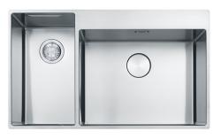 Franke Box Center BWX220-54-27 évier en inox droit avec planche à découper, set de couteaux et panier en fil de fer 86x51cm 127.0572.281