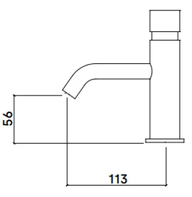 Waterevolution Flow Robinet de lavabo à fermeture automatique en laiton brossé T110TPLE