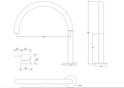Waterevolution Flow Robinet de lavabo 2 trous blanc avec bec bas 113 mm T1121UBR