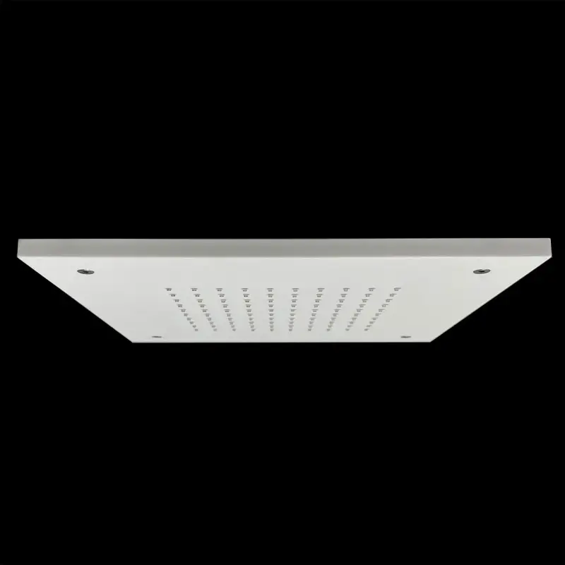 SB Rubinetterie Douche de plafond à effet pluie blanc mat corian solid surface encastré carré 30cm 1208954082