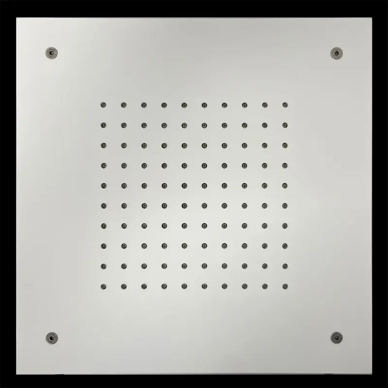 SB Rubinetterie Douche de plafond à effet pluie blanc mat corian solid surface encastré carré 50cm 1208954084