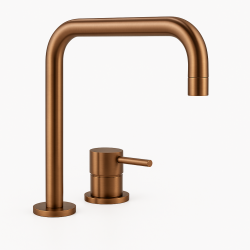 Waterevolution Flow Robinet de lavabo 2 trous PVD cuivre brossé T112HCPE