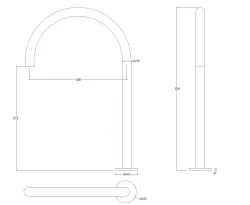 Waterevolution Flow robinet de lavabo 2 trous blanc avec bec haut U 213mm T1122UBR
