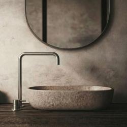 Waterevolution Flow Robinet de lavabo 2 trous bec haut 222 inox T122HIE