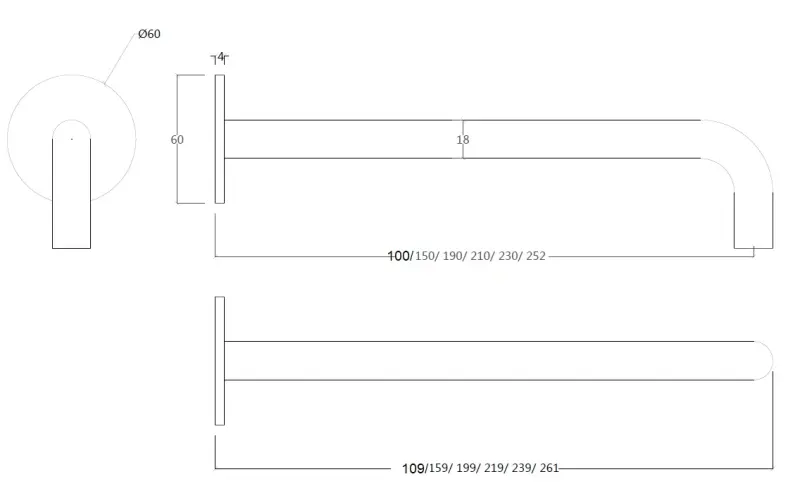 Waterevolution Flow mitigeur lavabo encastrable bec blanc 10cm T116BBR-10