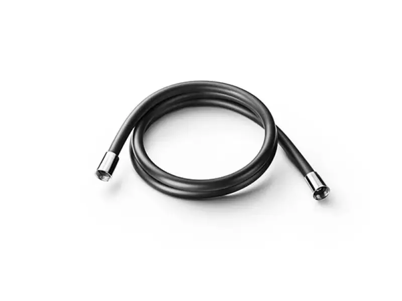 SB Set de douche rond noir mat complet corps encastrable