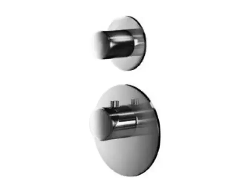 SB Round Set de douche laiton brossé PVD à encastrer complètement