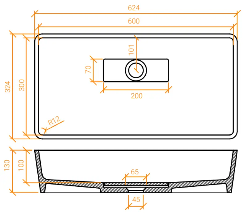 Solid-S City Vasque à poser, finition blanc mat, 62 x 32 cm, avec vidage dissimulé 1208954250