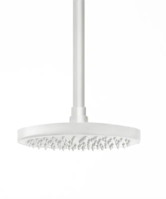 Waterevolution Flow douche de tête 250 mm avec raccordement au plafond blanc mat T164225BR