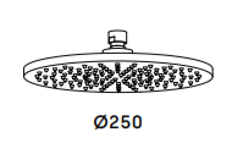 Waterevolution Flow Douche de tête 250mm PVD Cuivre brossé T164325CPE
