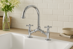 PB classic Nostalgic classic robinet de cuisine Chrome avec entraxe variable 2 trous 18-25cm 1208954351