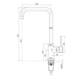 Lorreine Robinet de cuisine entièrement en inox avec bec pivotant blanc mat 1208954606