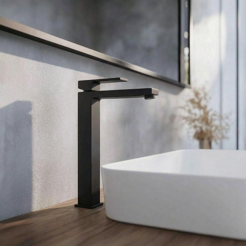 PB Kiki 1-hole high sink faucet matte black