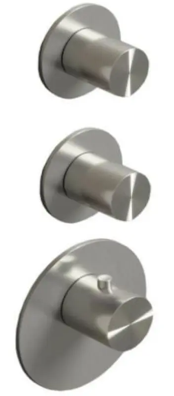 SB AESTHETICS Mitigeur thermostatique rond encastré à 4 sorties avec inverseur et robinet d'arrêt entièrement en inox 1208954956