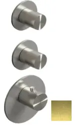 SB 316 AESTHETICS Mitigeur thermostatique rond encastré avec 4 sorties/ 2 inverseurs PVD Or brossé 1208954958