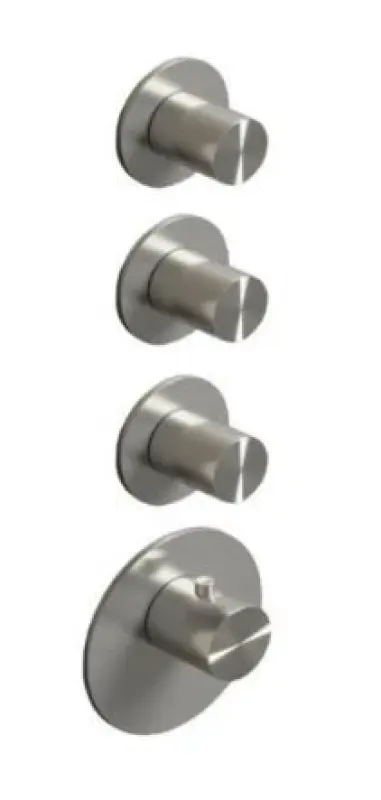 AESTHETICS SB 316 AESTHETICS Mitigeur thermostatique rond avec 3 sorties / 3x robinets d'arrêt entièrement en inox 1208954963