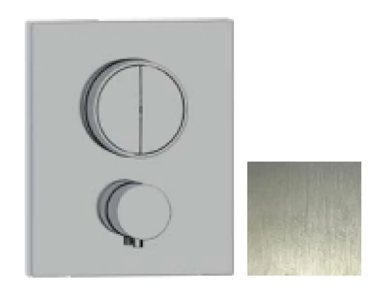 SB Push Square mitigeur thermostatique encastré avec inverseur à bouton-poussoir et régulateur de débit en inox 1208955123
