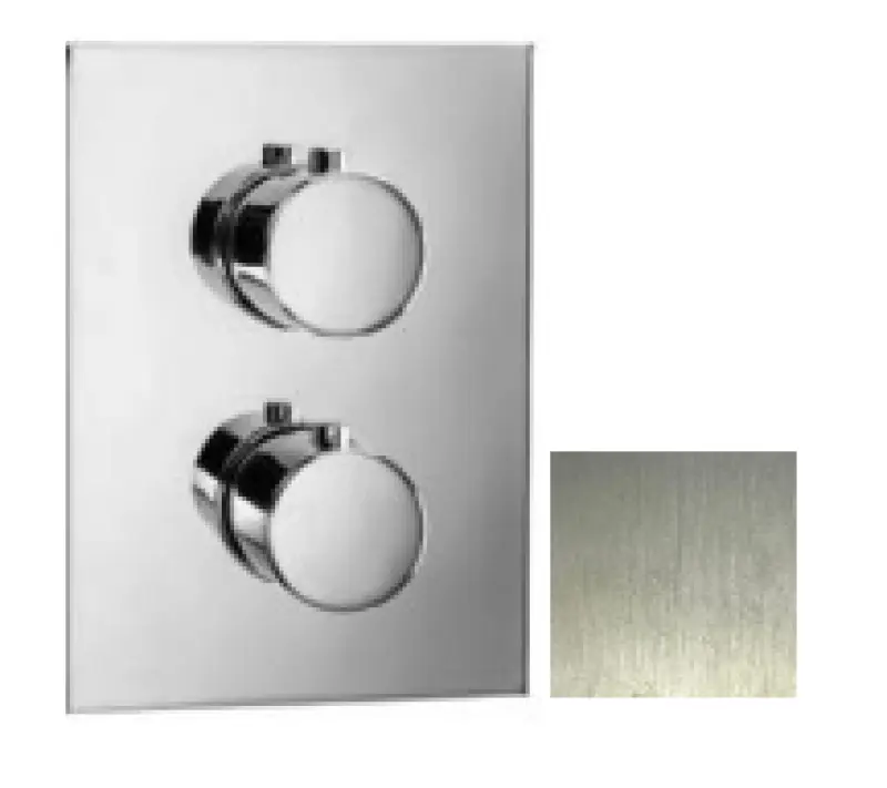 SB Universal Round on Square mitigeur thermostatique encastré avec 2 sorties en inox 1208955156