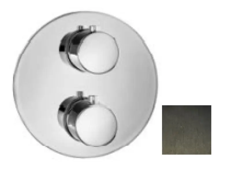 SB Universale Round Mitigeur thermostatique encastré à 2 sorties PVD Gun metal 1208955168