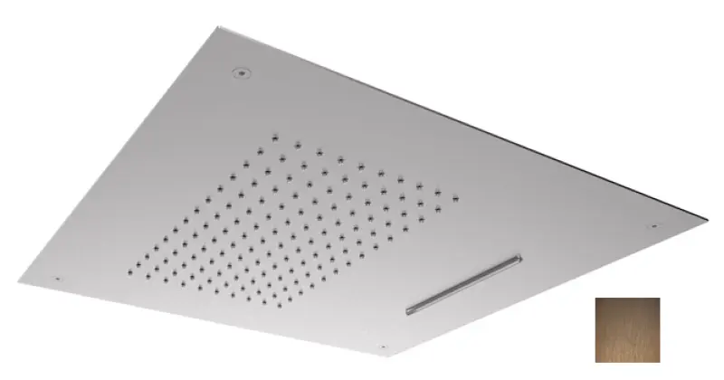 SB Square 316 douche pluie encastrée avec cascade 50x50cm PVD cuivre tête de douche de plafond 1208955318