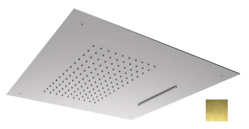 SB Square 316 douche pluie encastrée avec cascade 50x50cm PVD or tête de douche plafond 1208955319