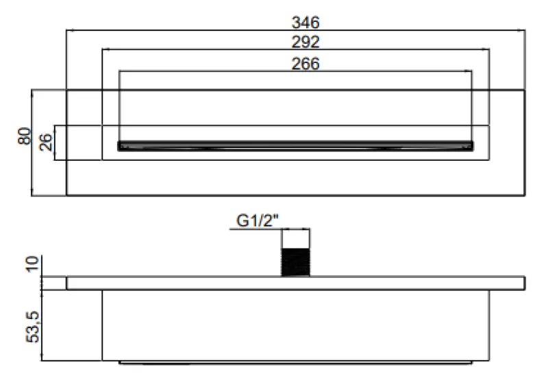 SB Waterfall 316 bec de baignoire encastré dans l'inox 1208955342