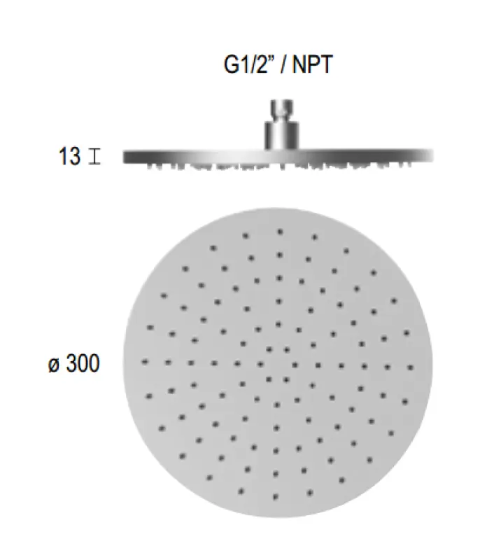 SB 316 Douche de pluie ronde 30cm PVD or 1208955345