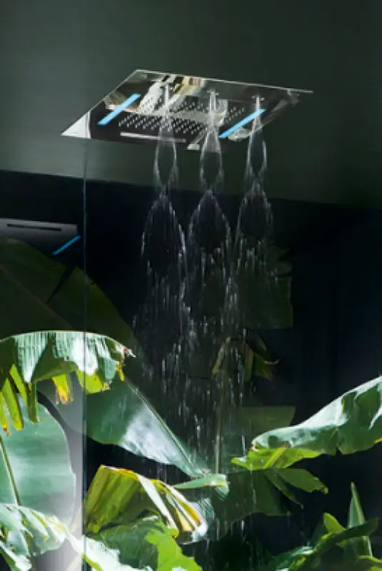 SB Spin Temptation Douche de pluie Tête de douche encastrée chromothérapie PVD or 1208955419