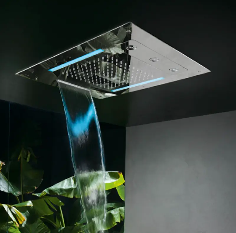 SB Spin Temptation Chromotherapy Douche à effet pluie encastrée, PVD Gun Metal 1208955420