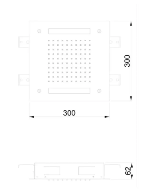 SB Easy Douche Pluie Encastrée 30x30cm Blanc Mat 1208955440