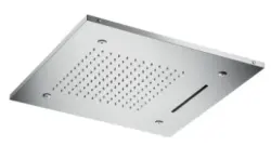 SB Chromothérapie Douche pluie encastrée 3 jets 50x50 cm tout inox 1208955444