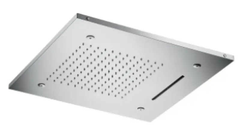 SB Chromothérapie Douche pluie encastrée 3 jets 50x50 cm tout inox 1208955444