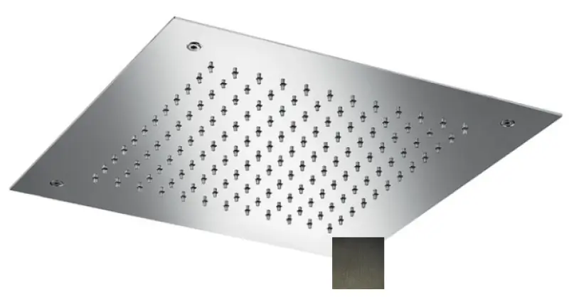 SB Square Chromotherapy Douche Pluie Encastrée PVD Gun Metal 1208955466