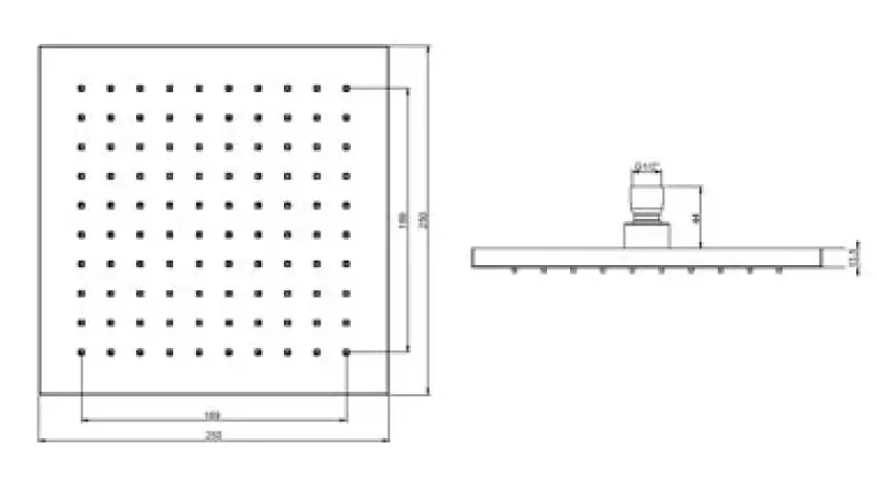 SB Rubinetterie Douche pluie Eco Air carrée économie d'eau blanc mat 25x25cm 1208955529