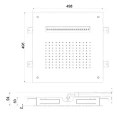 SB Wire Temptation XL Douche pluie encastrée blanc mat 1208955673