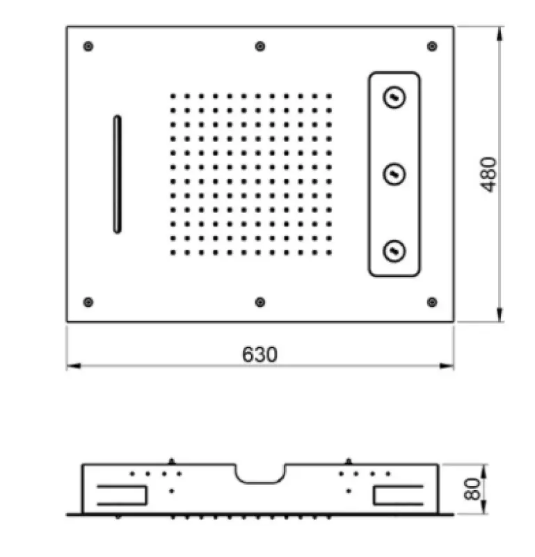 SB Spin Temptation Douche à effet pluie encastrée à 3 jets entièrement en inox 1208955681