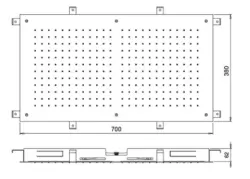 SB Temptation Douche de pluie Tête de douche rectangulaire encastrée 700x380mm blanc mat 1208955702