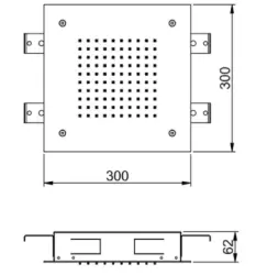 SB Temptation square douche pluie encastrée 30x30cm entièrement en inox 1208955717