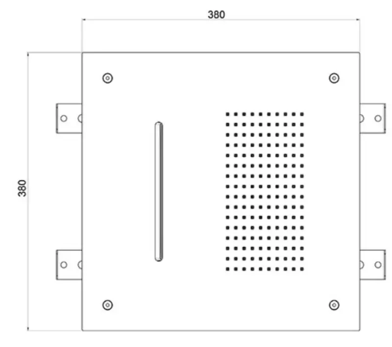 SB Square douche pluie encastrée 2 jets blanc mat 1208955756