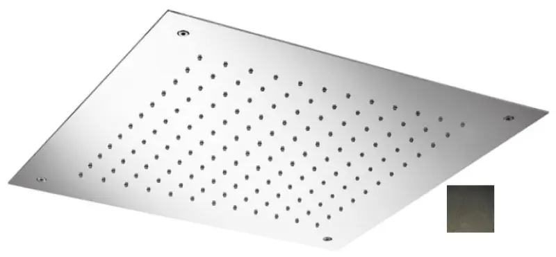 SB Temptation Douche à effet pluie encastrée carrée 50x50cm PVD gun metal 1208955779