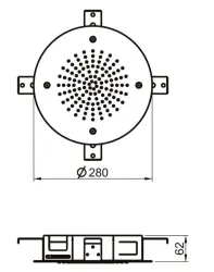 SB Round Temptation douche de pluie encastrée en inox 1208955781