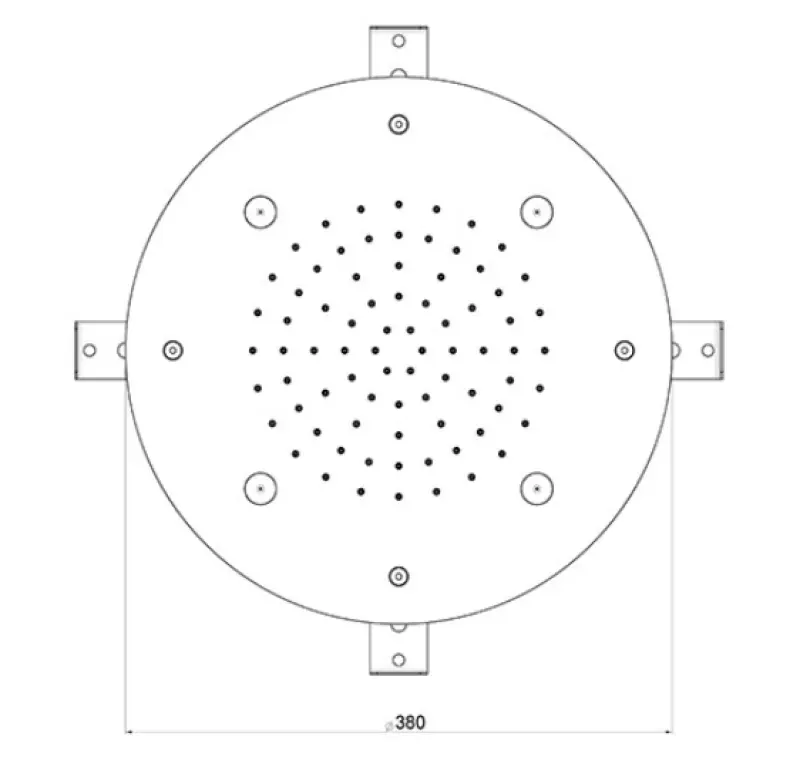 SB Round Douche effet pluie avec brumisation encastrée en PVD cuivré 1208955795