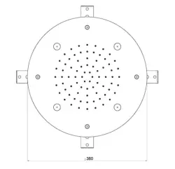 SB Round Douche encastrée de pluie et brumisateur PVD doré 1208955797