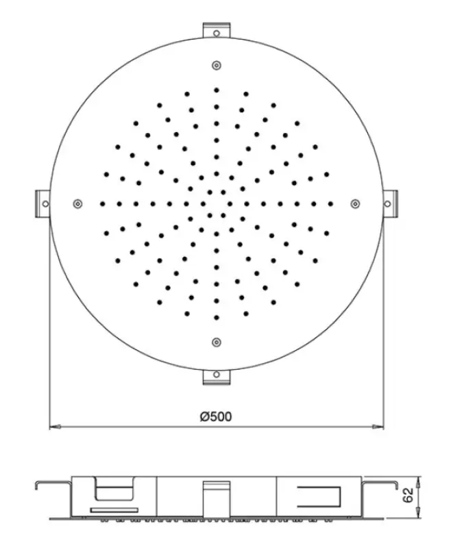 SB Round Temptation Douche de pluie encastrée 50 cm PVD or 1208955810