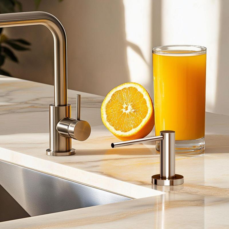 Quadri Swindon Luxe Distributeur de savon encastrable chromé rechargeable par la tête 1208956049