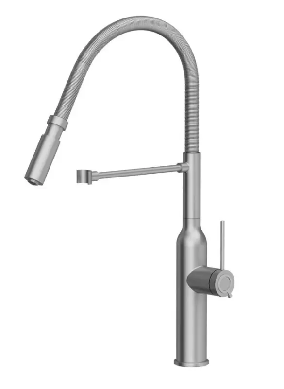 Quadri Stamford mélangeur de cuisine haut avec bec flexible en inox 1208956080